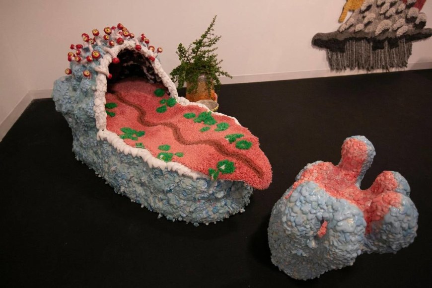 The Gorgon tongue and hand by artist Nick Weddell. Emily Michot EMICHOT@MIAMIHERALD.COM