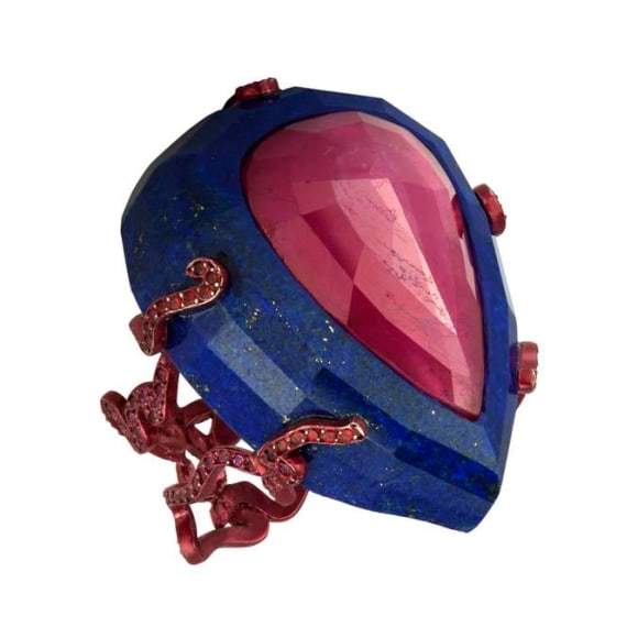 Ruby and Lapis Lazuli Ring