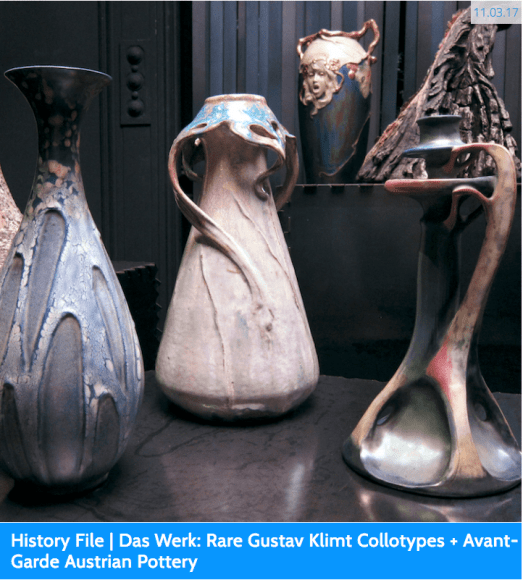 Das Werk: Rare Gustav Klimt Collotypes + Avant-Garde Austrian Pottery