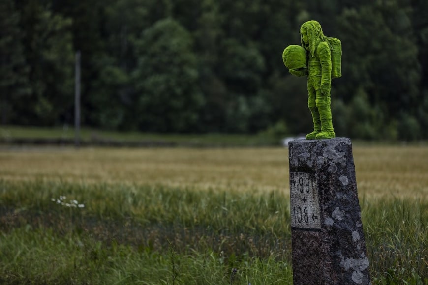 Kim Simonsson's Ceramic Posse of Moss Children Roam a Nature-Stricken Wasteland