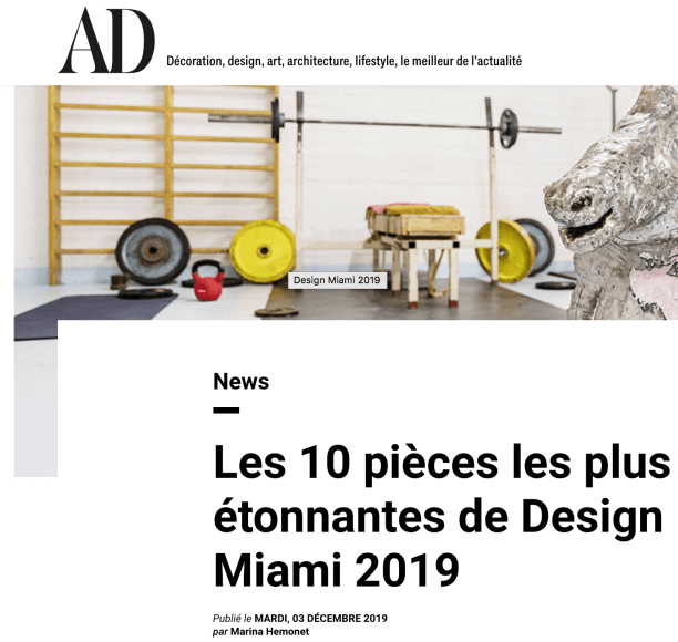 Les 10 pi&egrave;ces les plus &eacute;tonnantes de Design Miami 2019