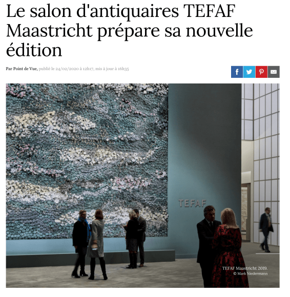 Le salon d'antiquaires TEFAF Maastricht pr&eacute;pare sa nouvelle &eacute;dition