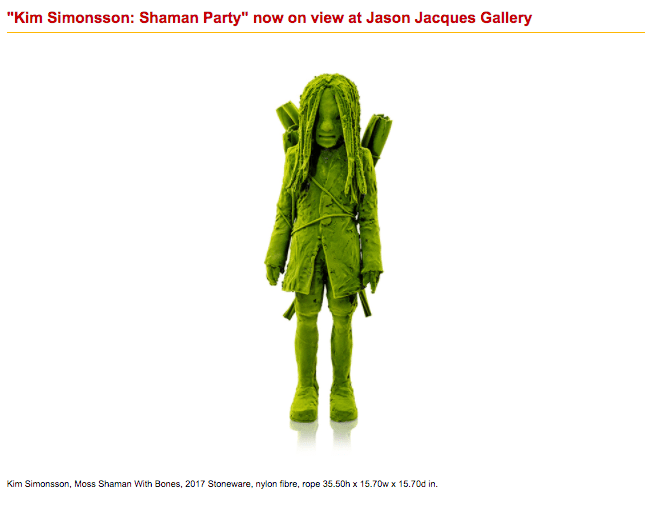 &quot;Kim Simonsson: Shaman Party&quot; now on view at Jason Jacques Gallery