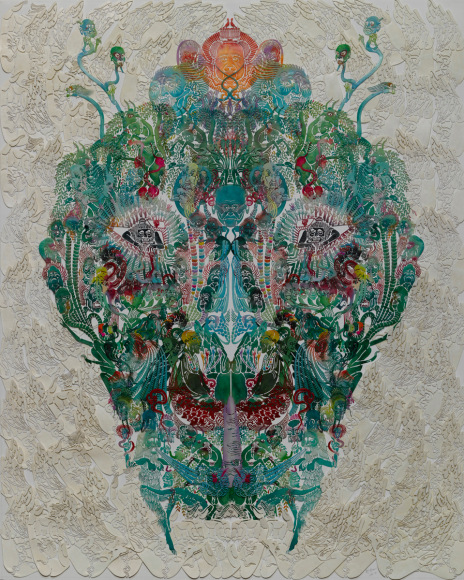 Wu Jian&rsquo;an 邬建安 (b. 1980), Faces-Grasshopper&nbsp;蚱蜢, 2014