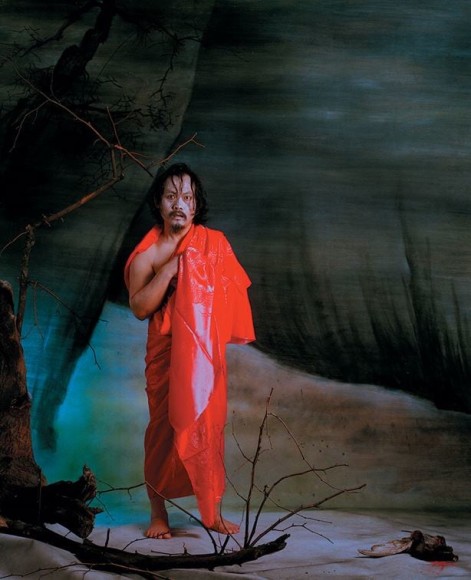 An Imitation of Song Dynasty Painter Liang Kai’s “Painting of Sakyanuni Coming Out of Retirement” 仿(宋)梁楷《出山释迦图》, 1998