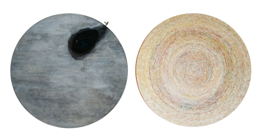 Song Dong 宋冬 (b. 1966) &amp;amp; Yin Xiuzhen 尹秀珍 (b. 1963), Chopsticks: Incision of Time &ldquo;Tree Ring&rdquo; and &ldquo;Black Hole&rdquo; Round 20121 筷道：时间的切片 &ldquo;年轮&rdquo;&ldquo;黑洞&rdquo;圆切片 20121, 2012