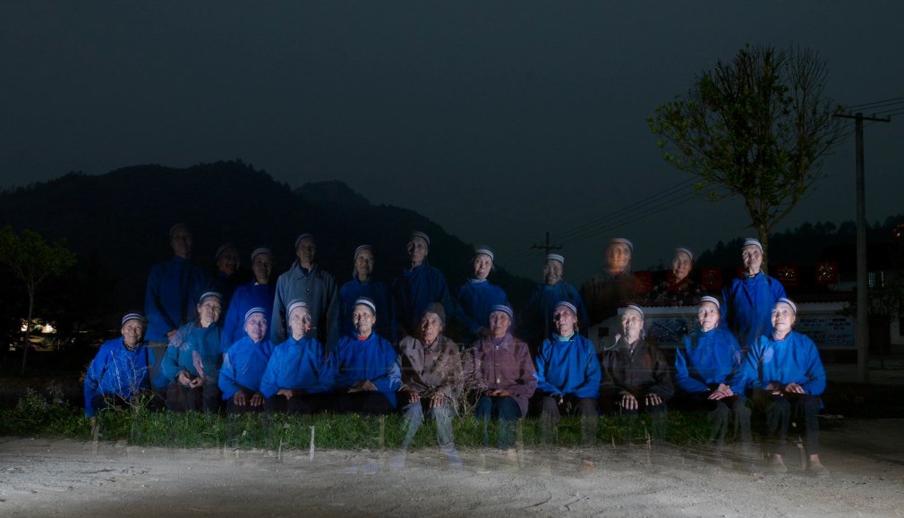 Group- Old Ladies in Hua Shu Province, Longnan, Jiangxi Province 合影 江西龙南县夹湖乡花树村老妇