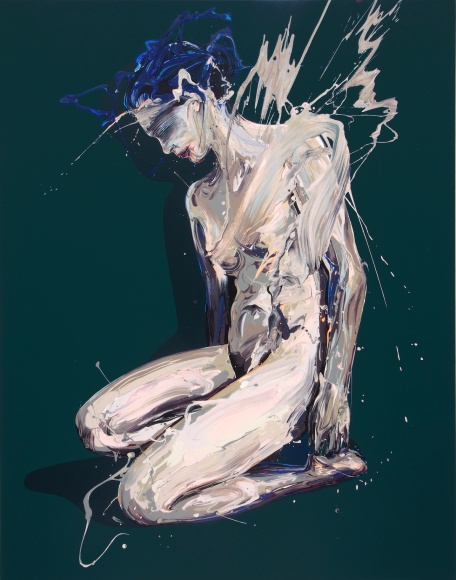 Transcription 46 (Unnatural), 2018 Acrylic on canvas 55 × 43 in