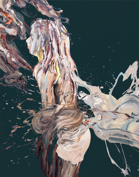 Transcription 42 (Of the Stimuli), 2018 Acrylic on canvas 71 × 55 in