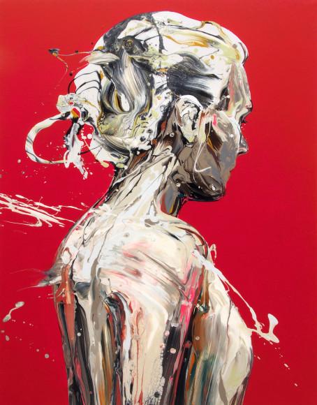 Transcription 57 (She), 2018 Acrylic on canvas 41 × 31.5 in