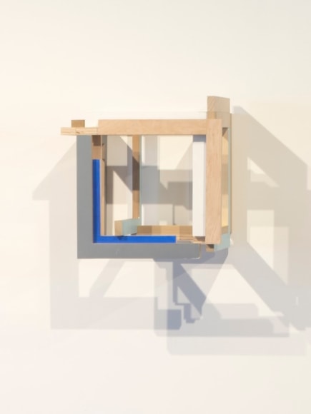 James Woodfill Training Model: Wall Model #10, mixed media, 15&quot; x 15&quot; x 13&quot;, 2019