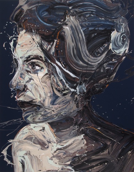Transcription 49 (She), 2018 Acrylic on canvas 55 × 43 in