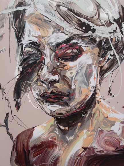 Transcription 58 (She), 2018 Acrylic on canvas 31 × 24 in