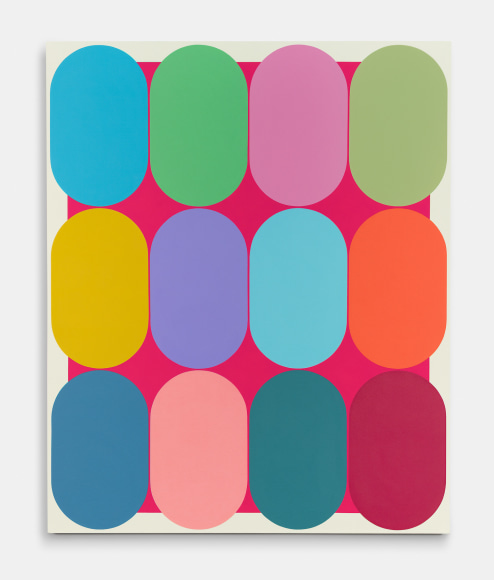 Ruri Yi, Eq.028, 2022, acrylic on canvas, 66 x 54 x 1.25 inches