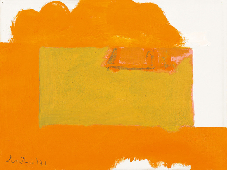 Untitled, 1971 Acrylic and graphite on canvas paper 12 x 16 inches © Copyright 2021 Dedalus Foundation, Inc. / Licensed by the Artists Rights Society (ARS), NY