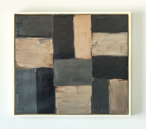 Barcelona Doric Black and Grey, 2013 Oil on linen 28 x 32 in