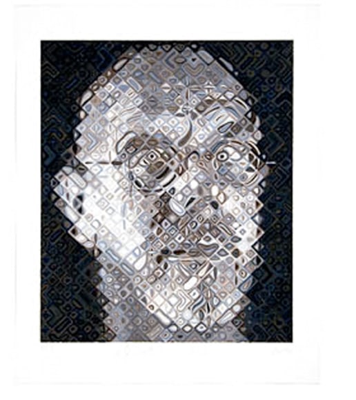 Chuck Close, Self Portrait Woodcut, 2007