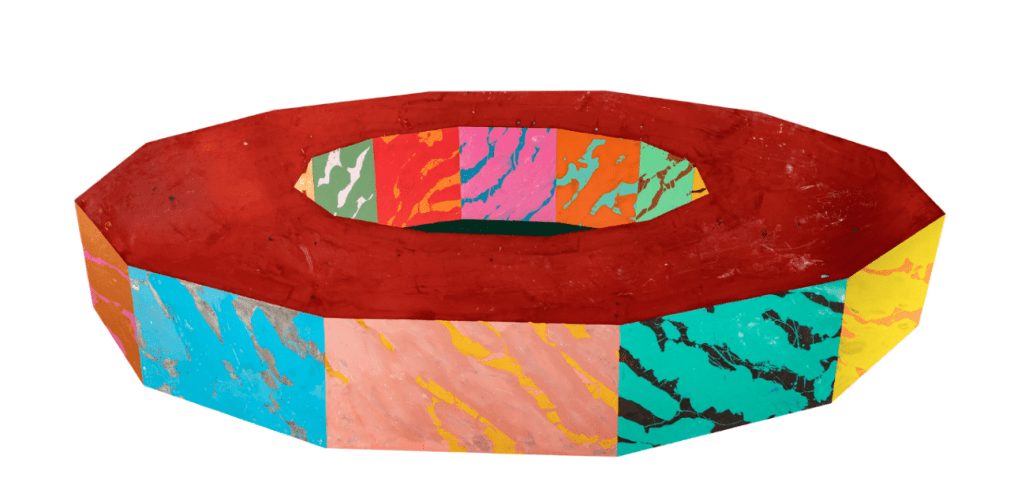 Red Top, 1968  Molded polyester resin and fiberglass  56 1/2 x 135 1/2 inches