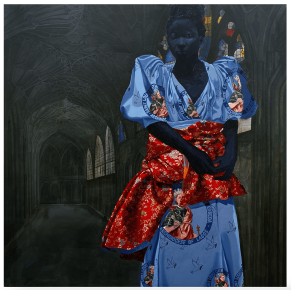 Time Flies in the Shadowed Cloister, 2022  Acrylic and oil on canvas  60 X 60 inches