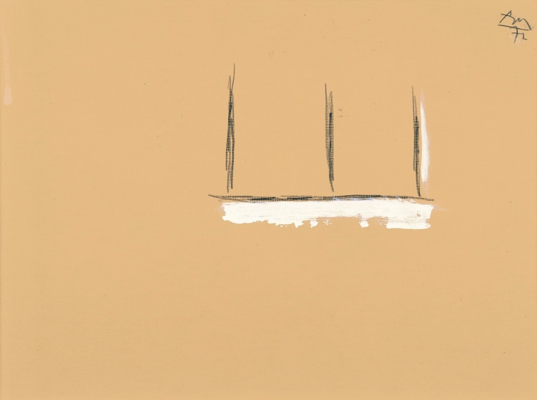 Open Study (Charcoal with White No. 1), 1972