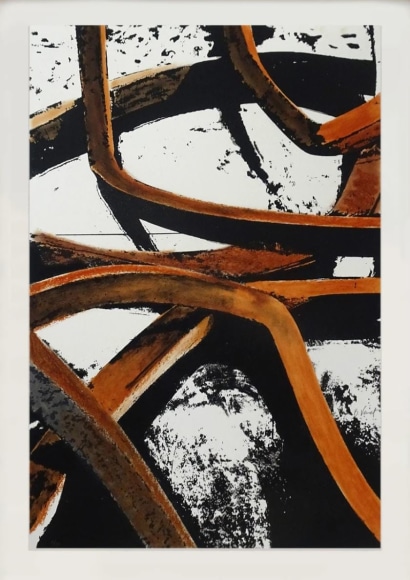 IX, 2022 Screenprint hand-colored with oilstick 43 x 30 1/2 inches Edition 16/20