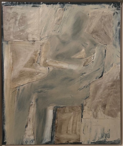 F-S-8-67, 1967 Oil with collage on canvas