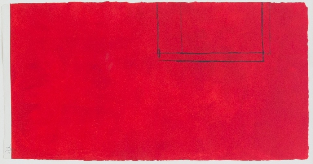 Red Open with White Line, 1979
