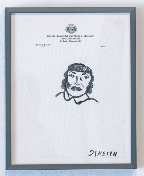 Untitled, 2021 Acrylic on found onion skin letterhead