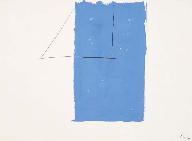 Open Study (In Blue with Pencil Lines), 1969