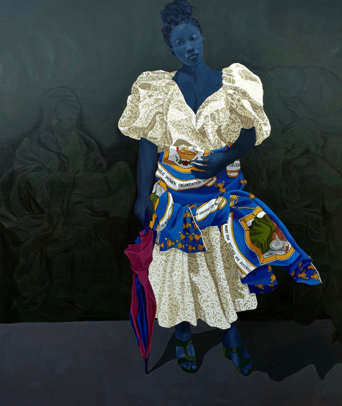 The Feast Day, 2021  Acrylic and oil on canvas  84 x 72 inches