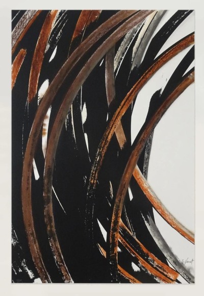 V, 2022 Screenprint hand-colored with oilstick 43 x 30 1/2 inches Edition 16/20