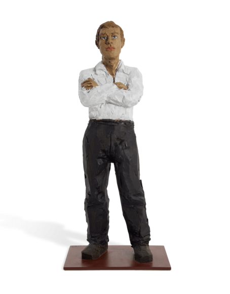 Man in White Shirt, 2002 Painted Bronze 23&frac12; x 10 x 7 inches edition 14/25