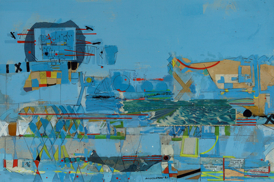 Sam Middleton, American, 1927-2015, Ocean Blues, 1981