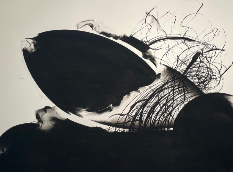 Prow III (for Albert Pinkham Ryder), 2021, Pastel and graphite on paper