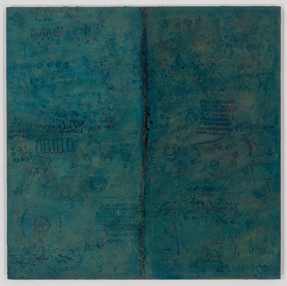 Symbols Before My Eyes, 1996&nbsp;, Acrylic paint and paste on canvas&nbsp;