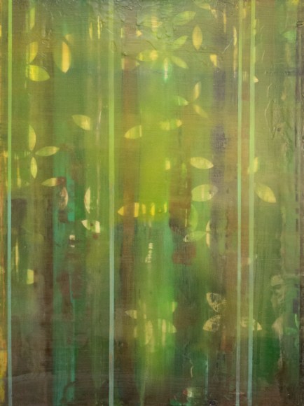 Jungle&#039;s Edge, 2017-21, Oil, encaustic, and resin on canvas