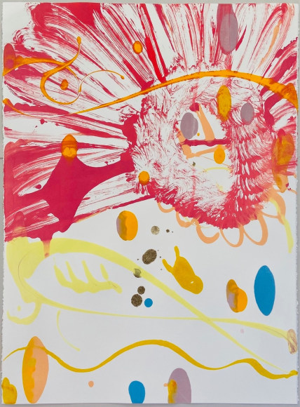 Rose Daisy 3, 2021, Acrylic on full sheet Stonehenge paper