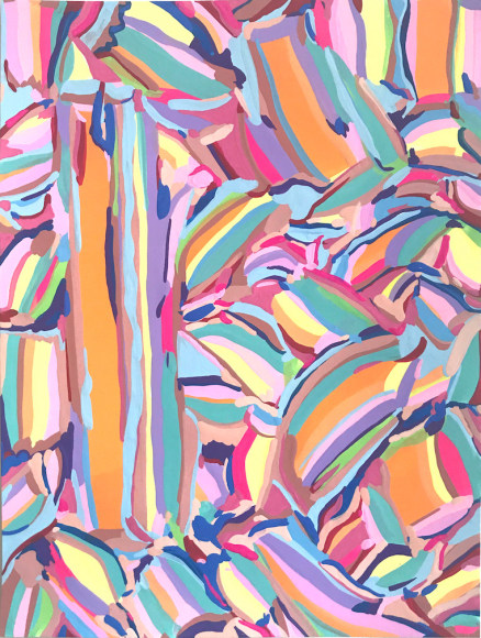 Danielle Kiser, Orange Letters, 2019