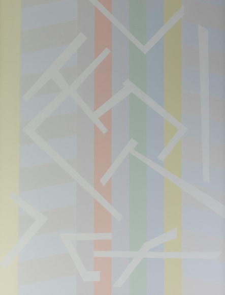 Felrath Hines   Hieroglyphic, 1985   Oil on canvas   40 x 52 inches