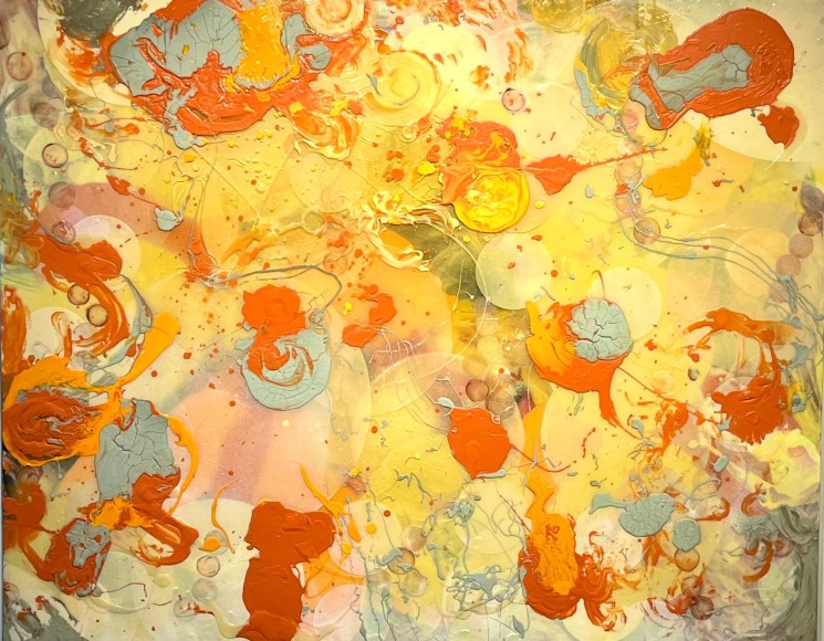 Neural Plasticity, 2022, Oil, acrylic, and resin on canvas