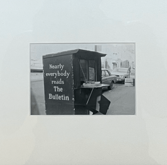 Nearly Everybody Reads the Bulletin, 1967, Gelatin silver print