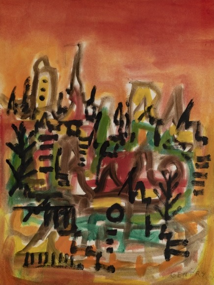 Herbert Gentry, Cityscape (Paris), 1960