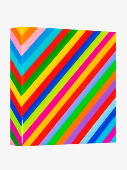 Heidi Spector  My Clarity II,  2019 Liquitex with resin on birch panel 12 x 12 x 2 inches