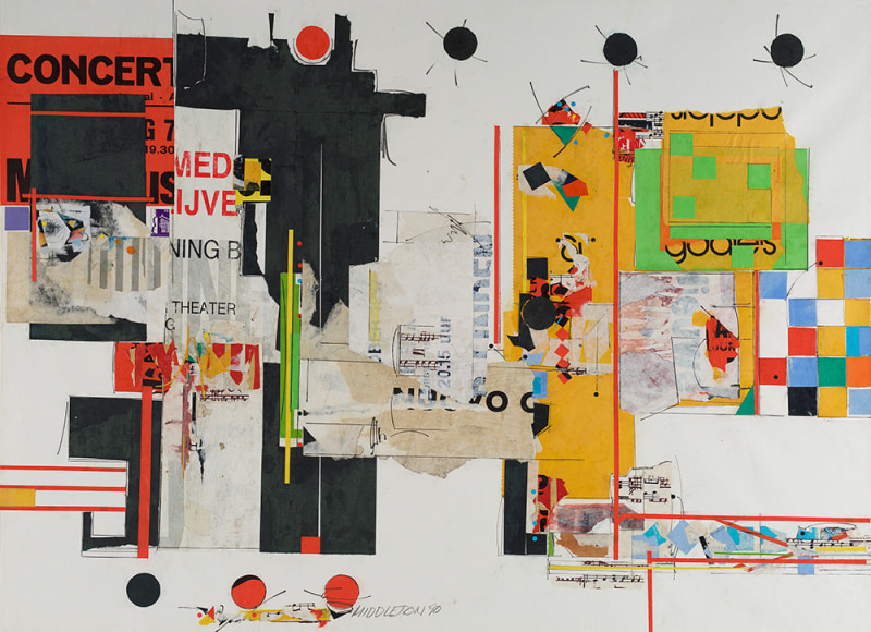 In Concert,&nbsp;1990, Mixed media and collage on paper