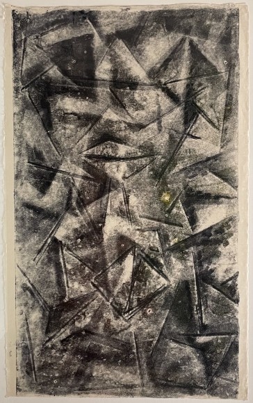 1163, 1970, Monoprint on rice paper