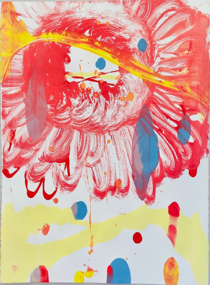 Rose Daisy 2, 2021, Acrylic on full sheet Stonehenge paper