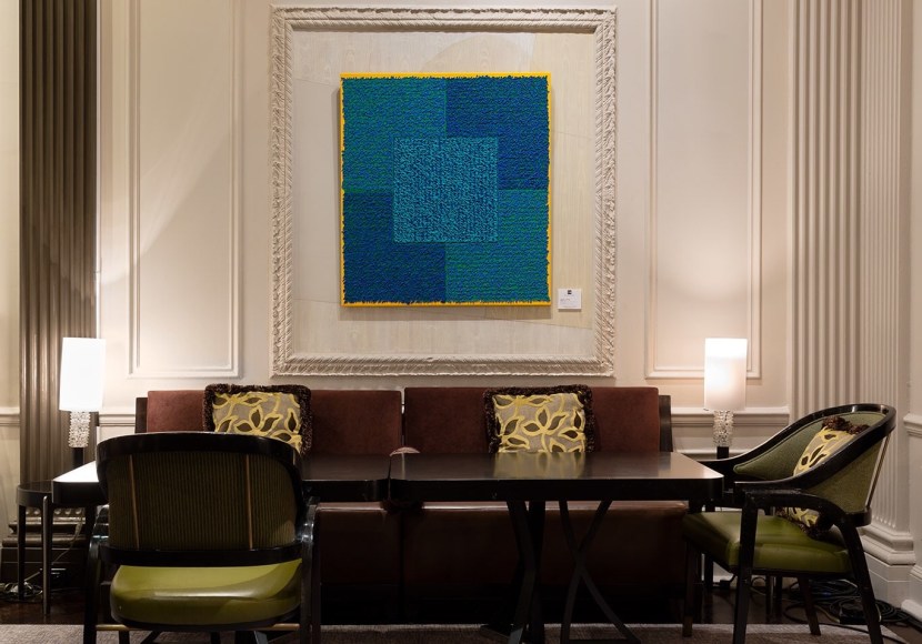 Fated 7, 2016, Acrylic paint and pastes on aluminum panel