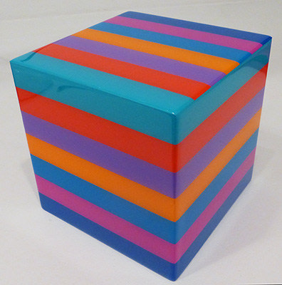 This Is How We Do It, 2014, Liquitex with resin on cube