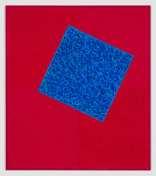 Neptune Rising, 2020, Acrylic paint and paste on linen