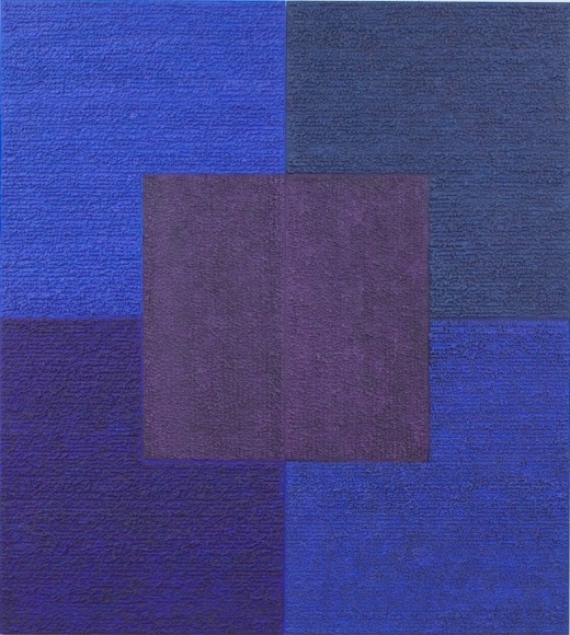 True Blue,&nbsp;2005, Acrylic paint and paste on wood panel